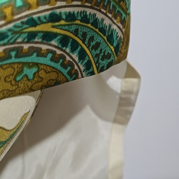 Milly New York Green and Gold Silk Sundress Sleeveless Mini 2 - Picture 7 of 9